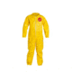 DuPont Tychem 2000 Coveralls w/Laydown Collar, Open Wrists, Ankles, Serged Seams, Yellow, Large CS12 QC120SYLLG00