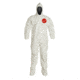 DuPont Tychem 4000 Coverall w/Standard Fit Hood and Attached Socks, White, 2X, 12 Pack, SL122BWH2X00