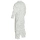 DuPont Tyvek 400 Coverall, Collar, Stormflap, Elastic Wrists/Ankles/ Waist, Serged Seams, White, Medium, Case of 25, TY125SWHMD00