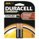 Duracell Coppertop Battery, AAA, 2 Pack, MN2400B2Z