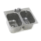 Eagle MHC Sink Self Rim 2bowl 24x24x13.5 SR24-24-13.5-2, Unit EA