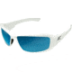 Edge Eyewear Brazeau Torque Safety Glasses - White Frame with Black E Logo / Blue Mirror Lens, One Size, XB148