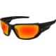 Edge Eyewear Dawson - Black Frame / Aqua Precision Red Mirror Lenses, Black Frame, XDAP419