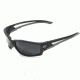 USED Edge Safety Eyewear Kazbek Glasses - Black Frame, Polarized G-15 Silver Mirror Lens, One Size, TSK21-G15-7, EDEMO1