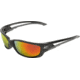 Edge Eyewear Kazbek Xl Safety Glasses Black Frame Aqua Precision Red Mirror Lens Skap Xl119