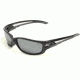 Edge Eyewear Kazbek XL Safety Glasses - Black Frame, Silver Mirror Lens SK-XL117