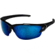 Edge Eyewear Khor G2 Safety Glasses - Black Frame / Polarized Aqua Precision Blue Mirror Lenses, One Size, TSDKAP218-G2