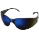 Edge Eyewear Kirova Safety Glasses - Black Frame, Blue Mirror Lens AB118