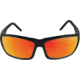 Edge Eyewear Mazeno Slim Fit Safety Glasses, Black Frame / Aqua Precision Red Mirror Lenses, One Size, PMAP119
