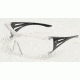 Ossa Fit Over Safety Glasses - Black Frame, Large Clear Lens XF111-L