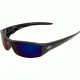 Edge Eyewear Reclus Safety Glasses Black Frame Aqua Precision Blue Mirror Polarized Tsrap218