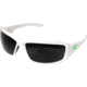 Edge Safety Brazeau Torque with Green E Logo, Polarized Smoke Lens, White Frame, TXB246-E3