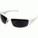 Edge Safety Brazeau Torque with Yellow E Logo, Polarized Smoke Lens, White Frame, TXB246-E1