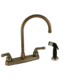 Empire Brass RV Kitchen Faucet With Gooseneck Spout And Sprayer 8 Oil Rub Bronze, U-YOB801GSOB