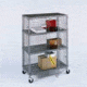 Gillis Plasteel Security Cart W/4 Shf SU3318SMO