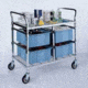 Gillis Service Cart 2-BAY W/NO Tote B TBC243N