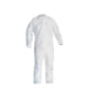 HPK Industries Alliance Coverall Serged Seam Elastic Wrist &amp; Ankle Zipper Front, White, Medium, Case of 25, 356 M