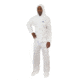 International Enviroguard Body Filter 95+ 4014 Coverall w/Hood, Boot, Elastic Wrist & Ankle, White, L, Case of 25, 4014L
