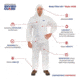 International Enviroguard Body Filter 95+ 4028 Coverall w/Hood, Elastic Wrist & Ankle, White, 2XL, Case of 25, 4028XXL