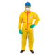 International Enviroguard ChemSplash 1 Coverall w/Hood, Elastic Wrist & Ankle, Yellow, L, 6 Pack, 7015T-L