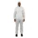 International Enviroguard SmallS 2225 Coverall w/Attached Hood, Elastic Wrist and Ankle, White, Large, 25EA 2225L