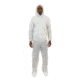 International Enviroguard SmallS 2229 Coverall w/Attached Hood and Boot, White, Large, 25EA 2229L
