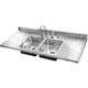 Just Manufacturing Double Bowl Ss Sink Top DM-60-29