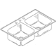 Just Manufacturing Ss Dbl Sink W/FAUCET Ledge DLX-2237A-GR