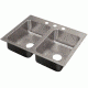Just Manufacturing Ss Dbl Sink W/ Ledge 22X37 DL2237AGR