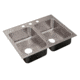 Just Manufacturing Ss Dbl Sink W/FAUCET Ledge DLX-2237A-GR