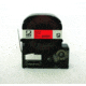 K-Sun Label 1/4 Black On Red Tape 206BR