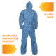 Kimberly Clark KleenGuard A20 Coveralls, Zipper Front w/Wrists, Ankles and Hood, Denim Blue, Extra Large, Case of 24, 58514