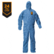 Kimberly Clark KleenGuard A20 Coveralls, Zipper Front w/Wrists, Ankles and Hood, Denim Blue, Extra Large, Case of 24, 58514