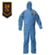 Kimberly Clark KleenGuard A20 Coveralls, Zipper Front w/Wrists, Ankles and Hood, Denim Blue, 2XL, Case of 24, 58515