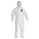Kimberly Clark KleenGuard A20 Coveralls, Zipper Front w/Wrists, Ankles and Hood, White, 2XL, Case of 24, 49115