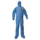 Kimberly Clark KleenGuard A20 Coveralls, Zipper Front w/Wrists, Ankles, Hood and Boots, Denim Blue, Large, Case of 24, 58523