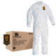 Kimberly Clark KleenGuard A30 Coveralls, Zipper Front w 1in Flap, Wrists and Ankles, White, Medium, Case of 25, 46102-85