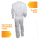 Kimberly Clark KleenGuard A30 Coveralls, Zipper Front w 1in Flap, Wrists and Ankles, White, Medium, Case of 25, 46102-85