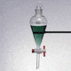 Kimble/Kontes KIMAX Separatory Funnels, Squibb, Pear-Shaped, Kimble Chase 29048 125 With [ST] Ground Glass Stopper And [ST] Ground Glass Stopcock