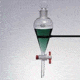 Kimble/Kontes KIMAX Separatory Funnels, Squibb, Pear-Shaped, Kimble Chase 29048T 250 With [ST] Ground Glass Stopper And Autoclavable Ptfe Stopcock