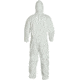 Magid Glove DuPont Tyvek Coveralls w/Attached Hood, White, L, Case of 25, CVCH11L