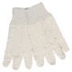 MCR Safety 8100 Canvas Work Gloves, Clute Pattern with Knit Wrist, Cotton Polyester Blend, Straight Thumb, Natural, Large, 8100