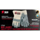 MCR Safety Big Jake Premium A+ Side Leather Palm Work Gloves, Sewn with DuPont Kevlar, 2 3/4in Safety Cuff, Gray, Large, 1700L