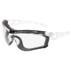 MCR Safety Checklite CL5 Series Safety Glasses, MAX6 Anti-Fog Lens, Removable Closed Cell Foam Gasket, Earplug Retaining Technology, Temples Hold Earplug Cord in Place, Clear, One Size, CL510PF