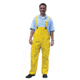MCR Safety Classic Series Waterproof Rain Pants, .35mm PVC/Poly, Bib Overall Style with Fly Front, Yellow, L, 200BPL