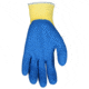 MCR Safety Cut Pro 10 Gauge Kevlar Shell Cut Resistant Work Gloves, Latex Coated Palm and Fingertips, Blue/Yellow, Medium, 9687M