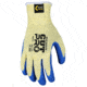 MCR Safety Cut Pro 10 Gauge Kevlar Shell Cut Resistant Work Gloves, Latex Palm and Fingertips, Blue/Yellow, Small, 96871S