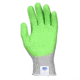 MCR Safety Cut Pro 13 Gauge Dyneema Diamond Technology Shell Cut Resistant Work Gloves, Hi-Vis Latex Coated Palm and Fingertips, Hi-Vis Lime/Salt and Pepper, Medium, 9672HVGM