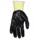MCR Safety Cut Pro 15 Gauge Stretch Kevlar Shell Cut Resistant Work Gloves, Textured Nitrile Coated Palm and Fingertips, Black/Yellow, Medium, 9693M