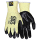 MCR Safety Cut Pro 15 Gauge Stretch Kevlar Shell Cut Resistant Work Gloves, Textured Nitrile Coated Palm and Fingertips, Black/Yellow, Medium, 9693M